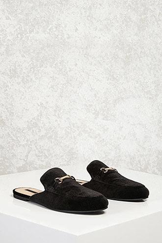 Forever21 Velvet Slide Loafers