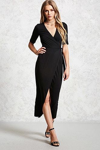 Forever21 Wrap-front Midi Dress