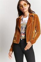 Forever21 Contemporary Velvet Moto Jacket