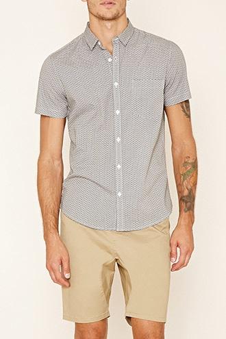 Forever21 Geo Print Pocket Shirt