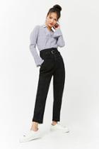 Forever21 Belted High-waist Jeans