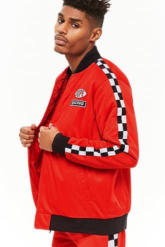 Forever21 Dope Checkered Bomber Jacket