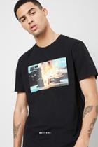 Forever21 Car Fire Graphic Tee