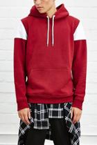 21 Men Men's  Contrast-shoulder Hoodie