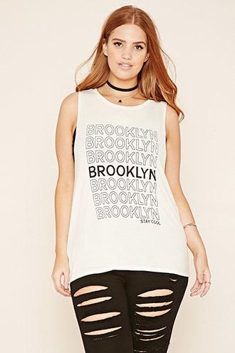 Forever21 Plus Women's  Plus Size Brooklyn Graphic Top
