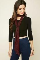 Forever21 Black & Red Polka Dot Oblong Scarf