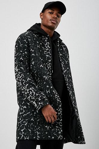 Forever21 Brushed Marbled Coat
