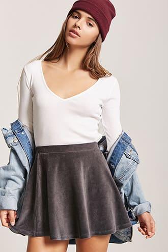 Forever21 Corduroy Skater Skirt