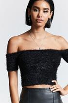 Forever21 Fuzzy Off-the-shoulder Top