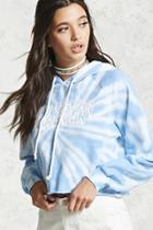 Forever21 Whatever Tie-dye Cropped Hoodie