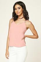 Forever21 Women's  Faux Leather-front Cami