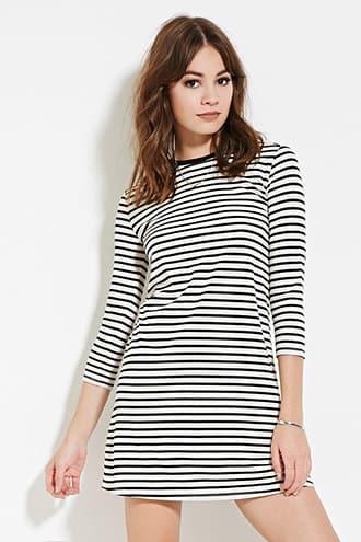 Forever21 Heathered Striped T-shirt Dress