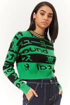 Forever21 Graphic Sweater-knit Top