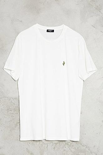 Forever21 Embroidered Cactus Tee