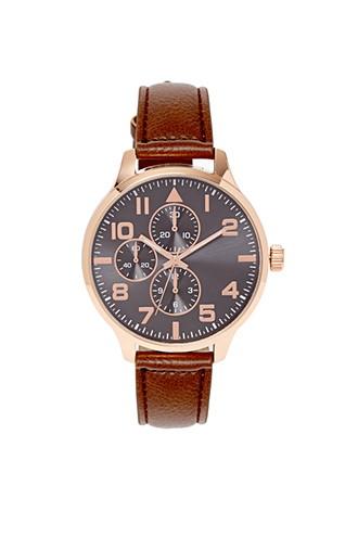 21 Men Brown & Gold Men Chronograph Watch