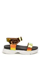 Forever21 Strappy Iridescent Sandals