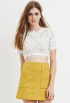 Love21 Women's  Mustard Contemporary Textured Mini Skirt