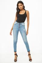 Forever21 Faded Skinny Ankle Jeans