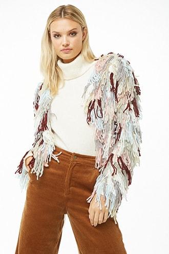 Forever21 Multicolored Shaggy Jacket