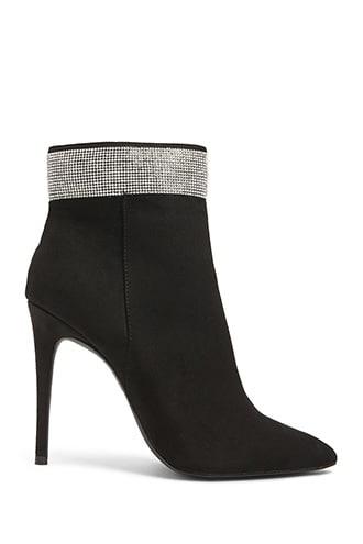 Forever21 Rhinestone-encrusted Booties