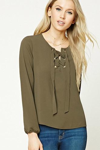 Forever21 Lace-front Top