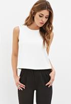 Forever21 Buttoned-shoulder Boxy Top