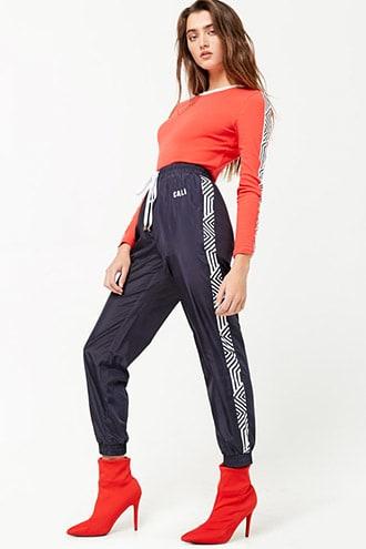 Forever21 Striped Cali Joggers