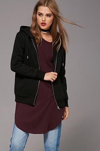 Forever21 Women's  Fleece Knit Hoodie