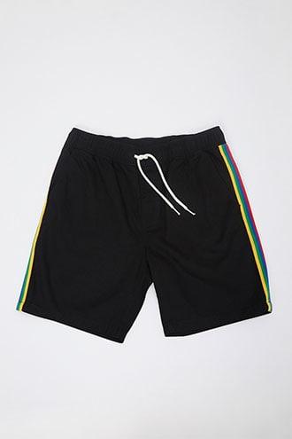 Forever21 Rainbow Print Trim Shorts