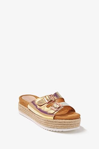 Forever21 Iridescent Espadrille Sandals