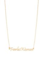 Forever21 Fearless Woman Pendant Necklace