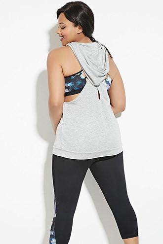 Forever21 Plus Women's  Heather Grey Plus Size Active Pullover