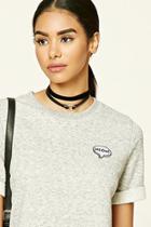 Forever21 Women's  Embroidered Meow Sweater Top