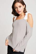 Forever21 Self-tie Open-shoulder Sweater