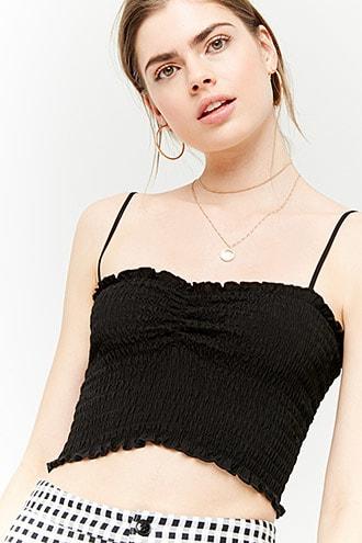 Forever21 Smocked Ruffle Cami