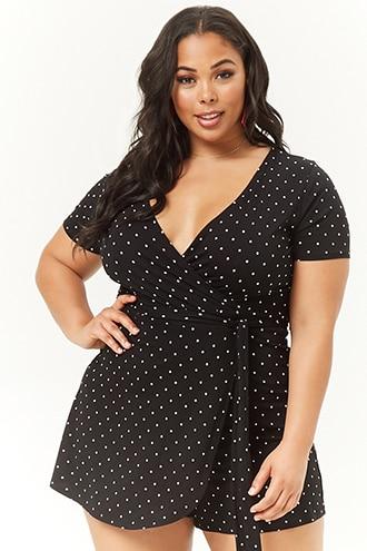 Forever21 Plus Size Diamond Print Romper