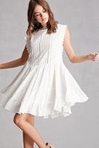 Forever21 Crochet Striped Crew-neck Dress