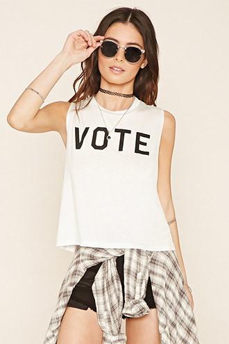 Forever21 Women's Vote Muscle Tee