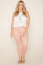 Forever21 Plus Women's  Dusty Pink Plus Size Skinny Jeans