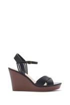 Forever21 Women's  Strappy Faux Leather Wedges