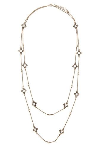 Forever21 Layered Ornate Charm Necklace
