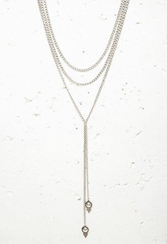 Forever21 Etched Pendant Drop Necklace