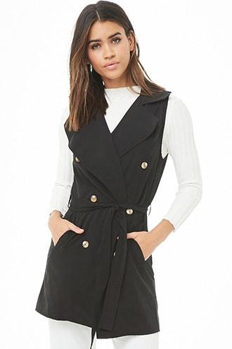 Forever21 Mock Double-breasted Vest