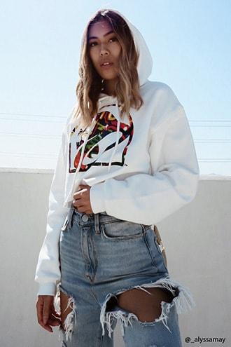 Forever21 Taco Bell Graphic Cropped Hoodie
