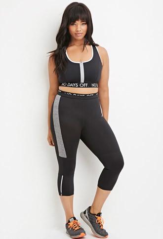 Forever21 Plus Women's  Plus Size Athletic Capri Leggings