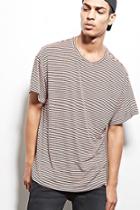 21 Men Men's  Pink Thread Workshop Stripe Tee
