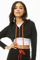 Forever21 Cropped Zip-front Hoodie