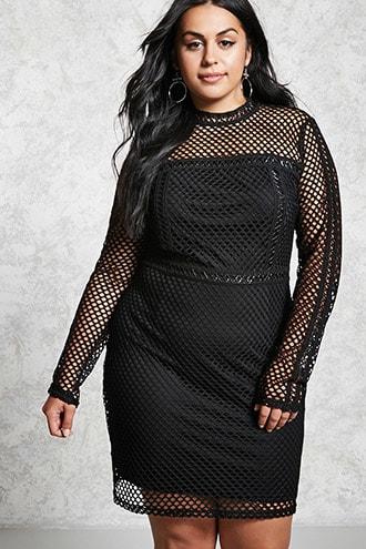 Forever21 Plus Size Open-mesh Dress