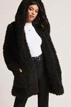 Forever21 Shaggy Knit Hooded Jacket