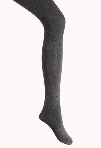 Forever21 Heathered Knit Tights Grey Sm/med